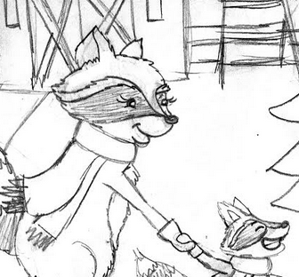 Racoon Sketch Clint Plyler Publishing